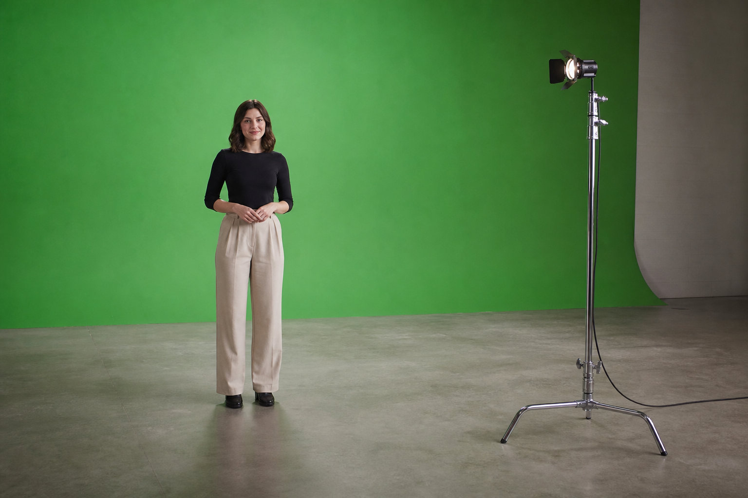 Green screen subject spacing