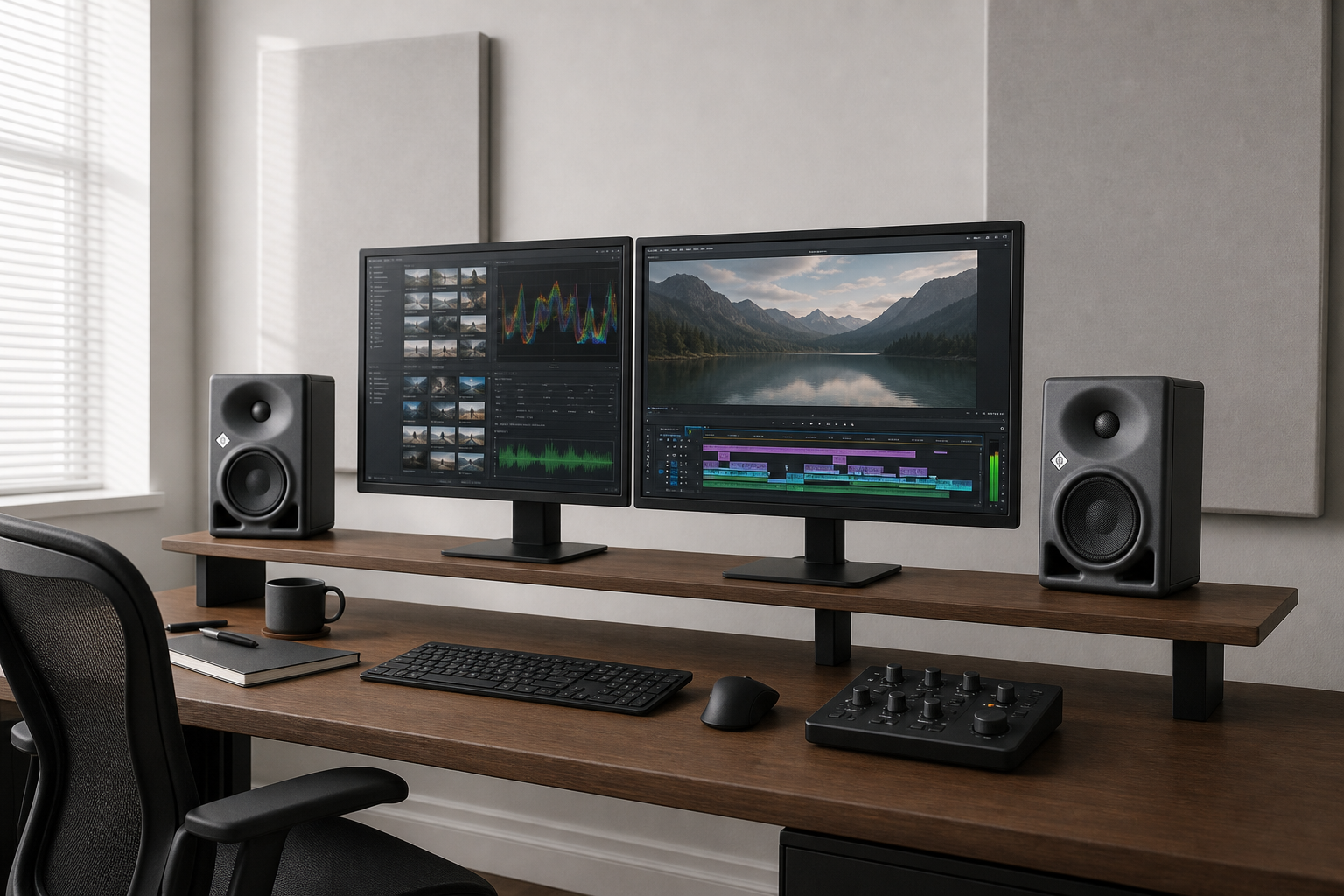 Compact video editing suite