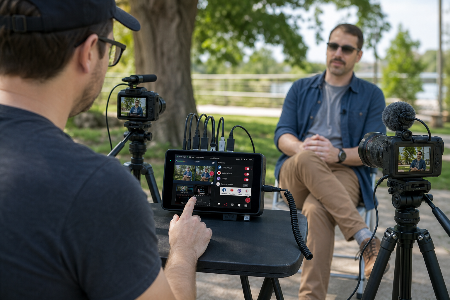 Mobile live production setup