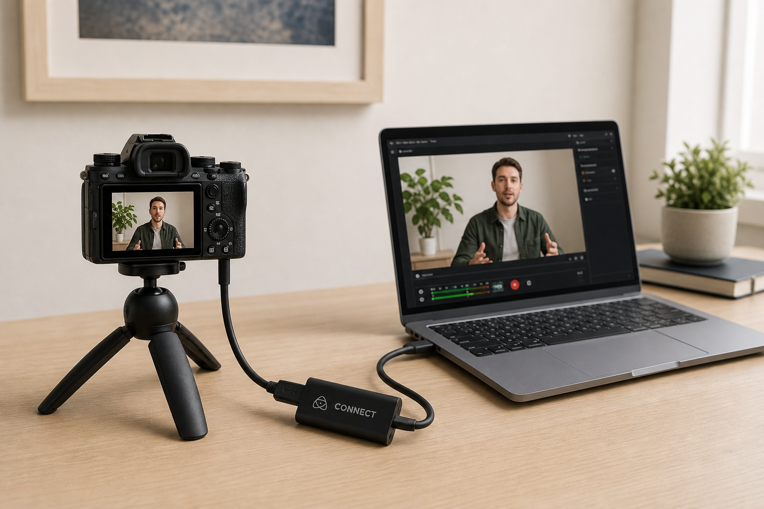 Compact camera streaming setup