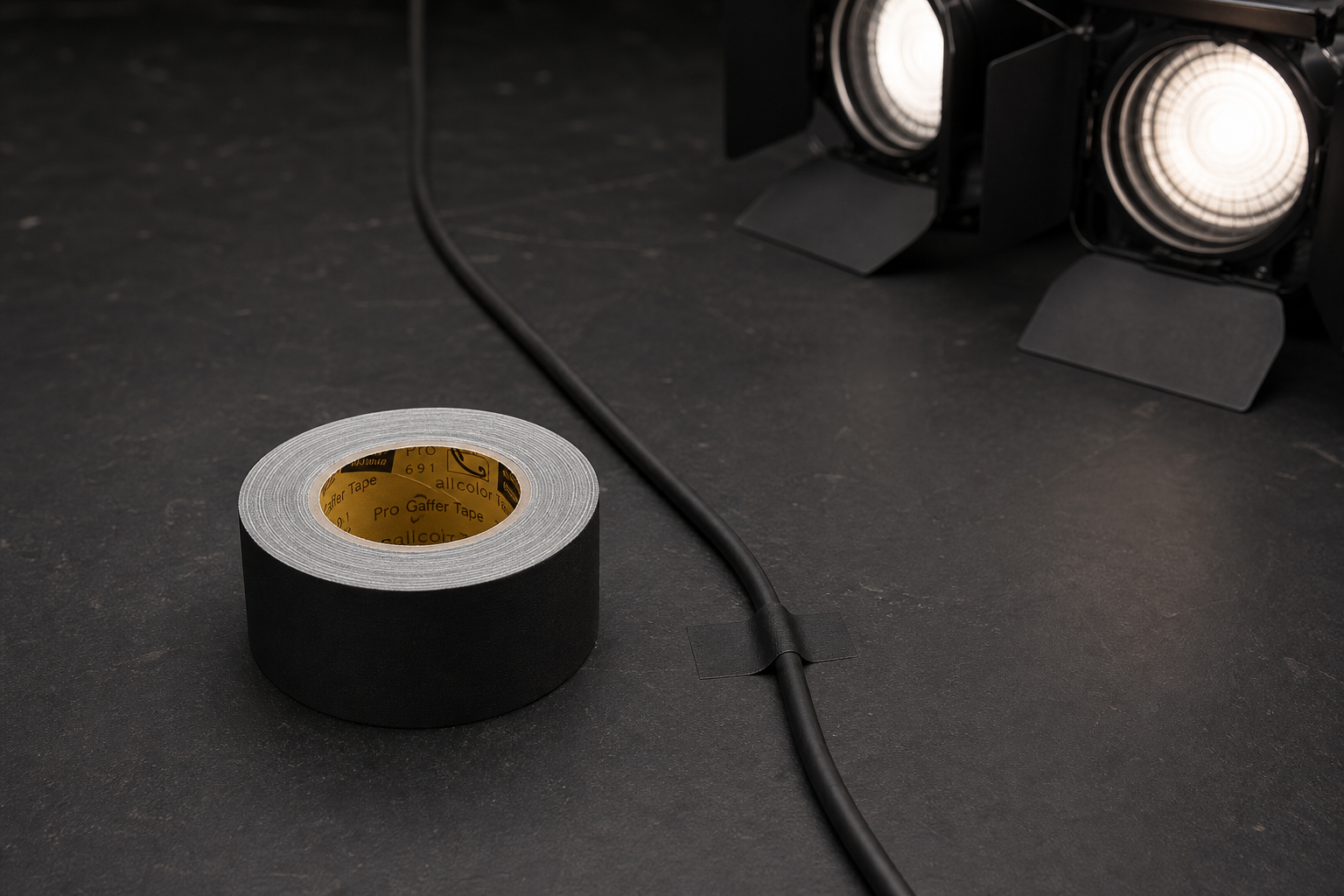 Matte tape on set