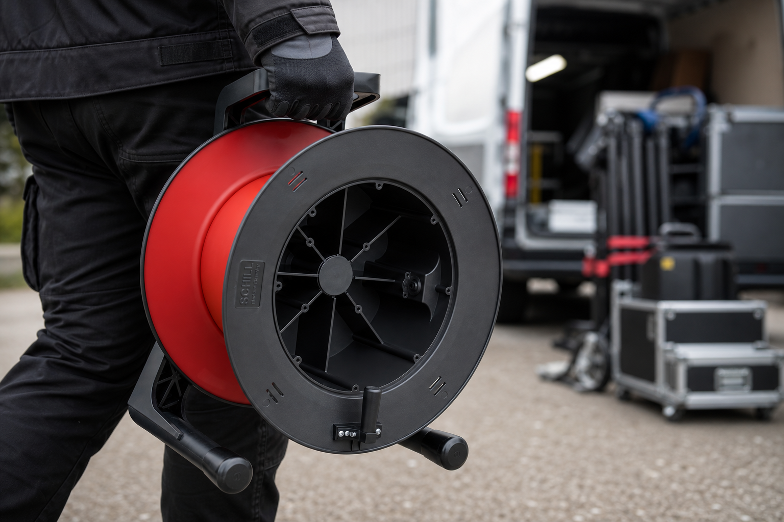 Reel brake during transport
