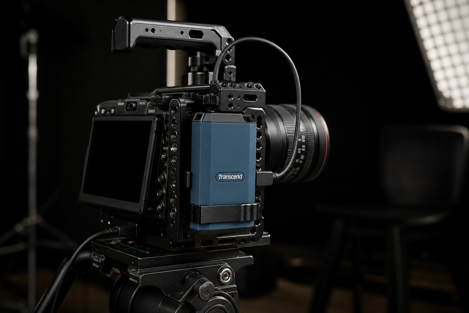 Camera with external SSD