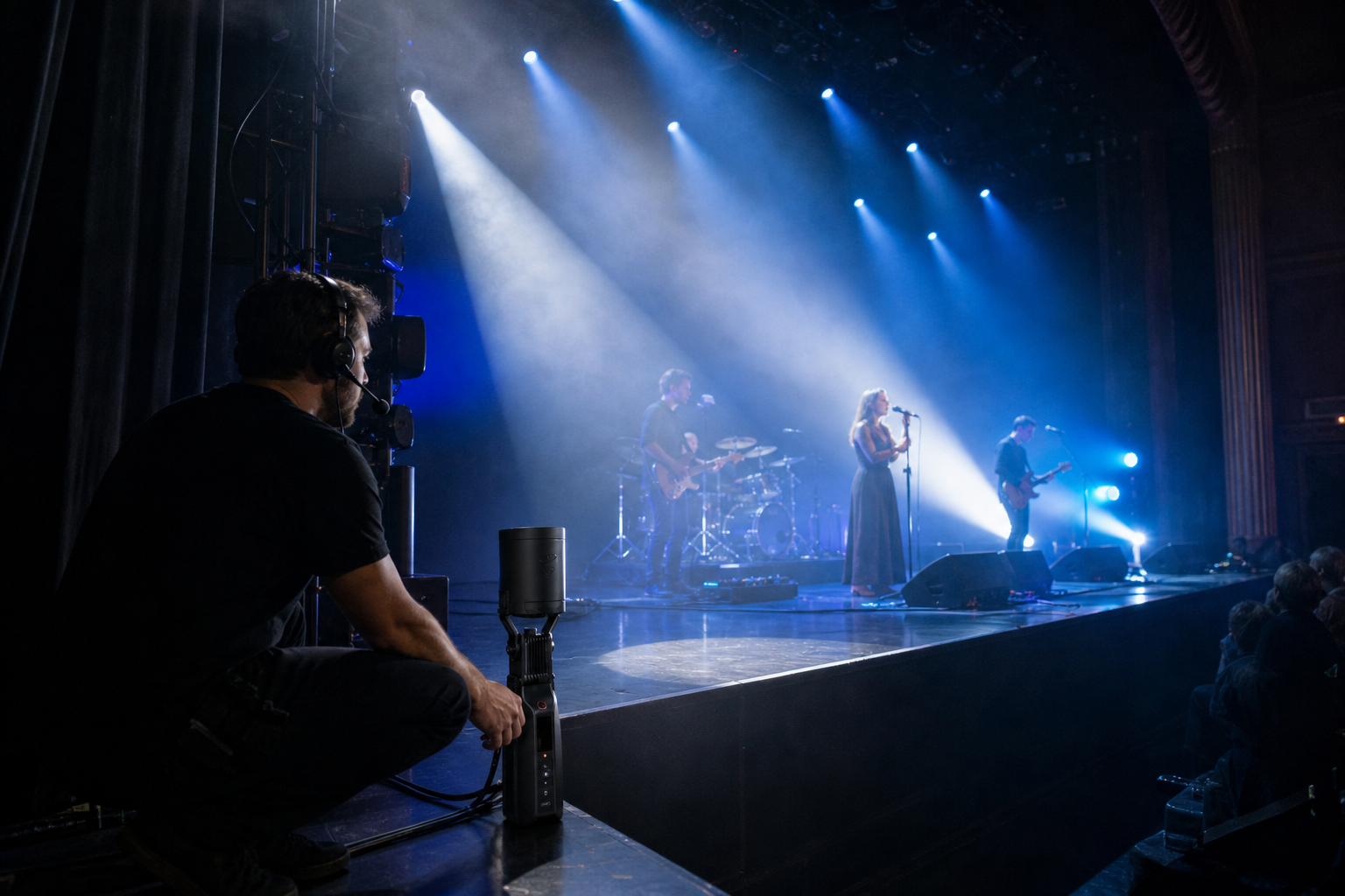 Concert haze lighting beams