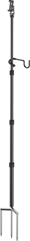 SMALLRIG 6528 Monopod with Triple Ground Spikes and Phone Support with Cold Shoe Mount