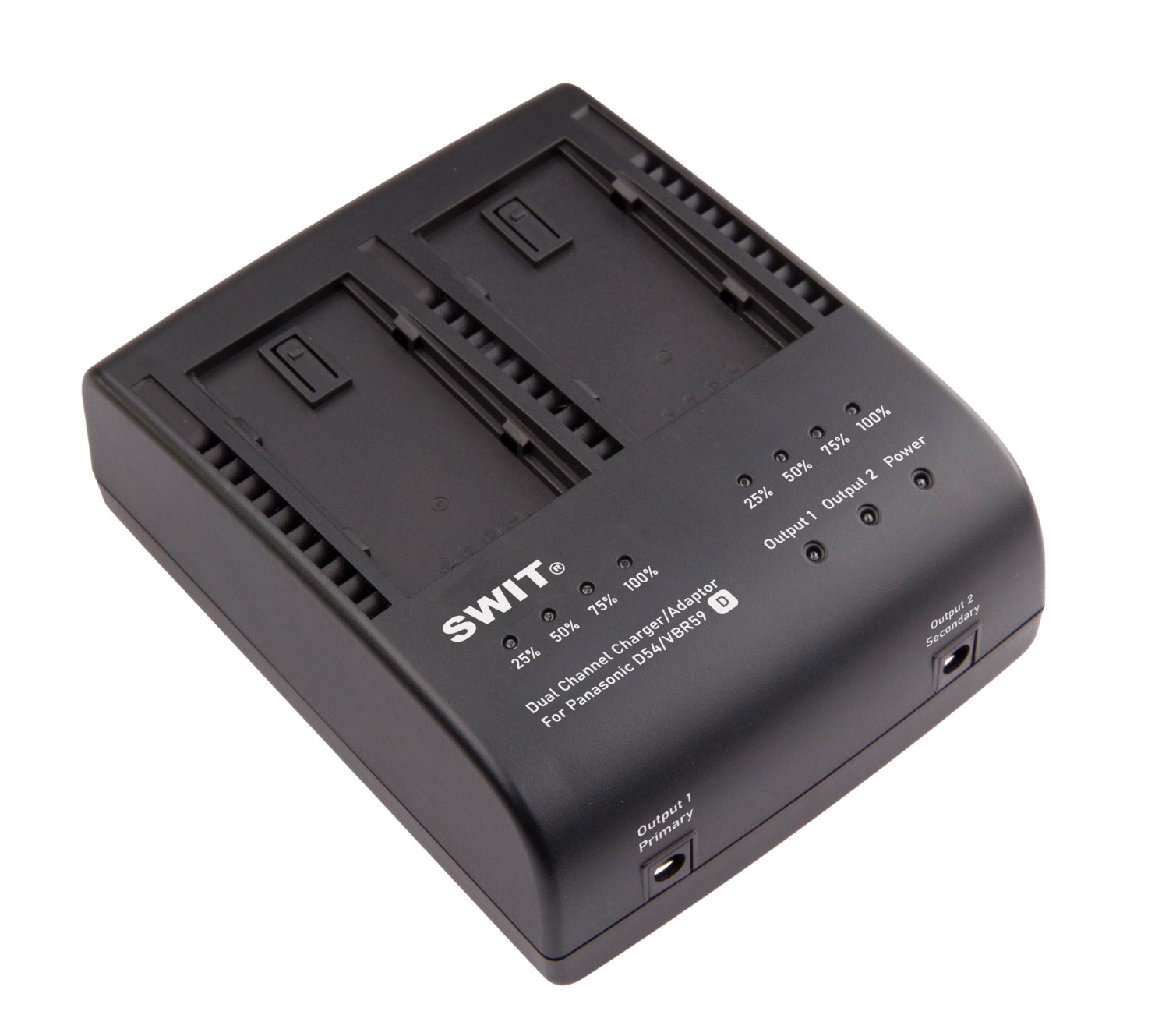 SWIT S-3602D | 2x2A DV charger compatible to Panasonic VBD/VBR/CGA series