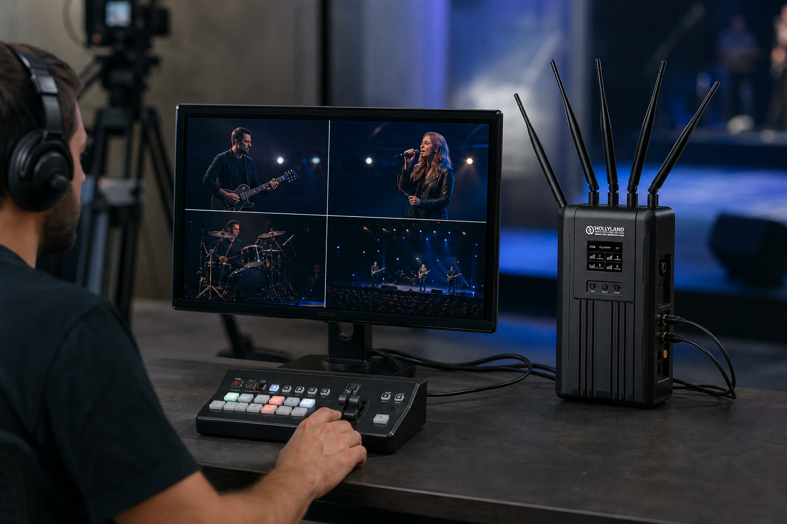 Multi-camera wireless production