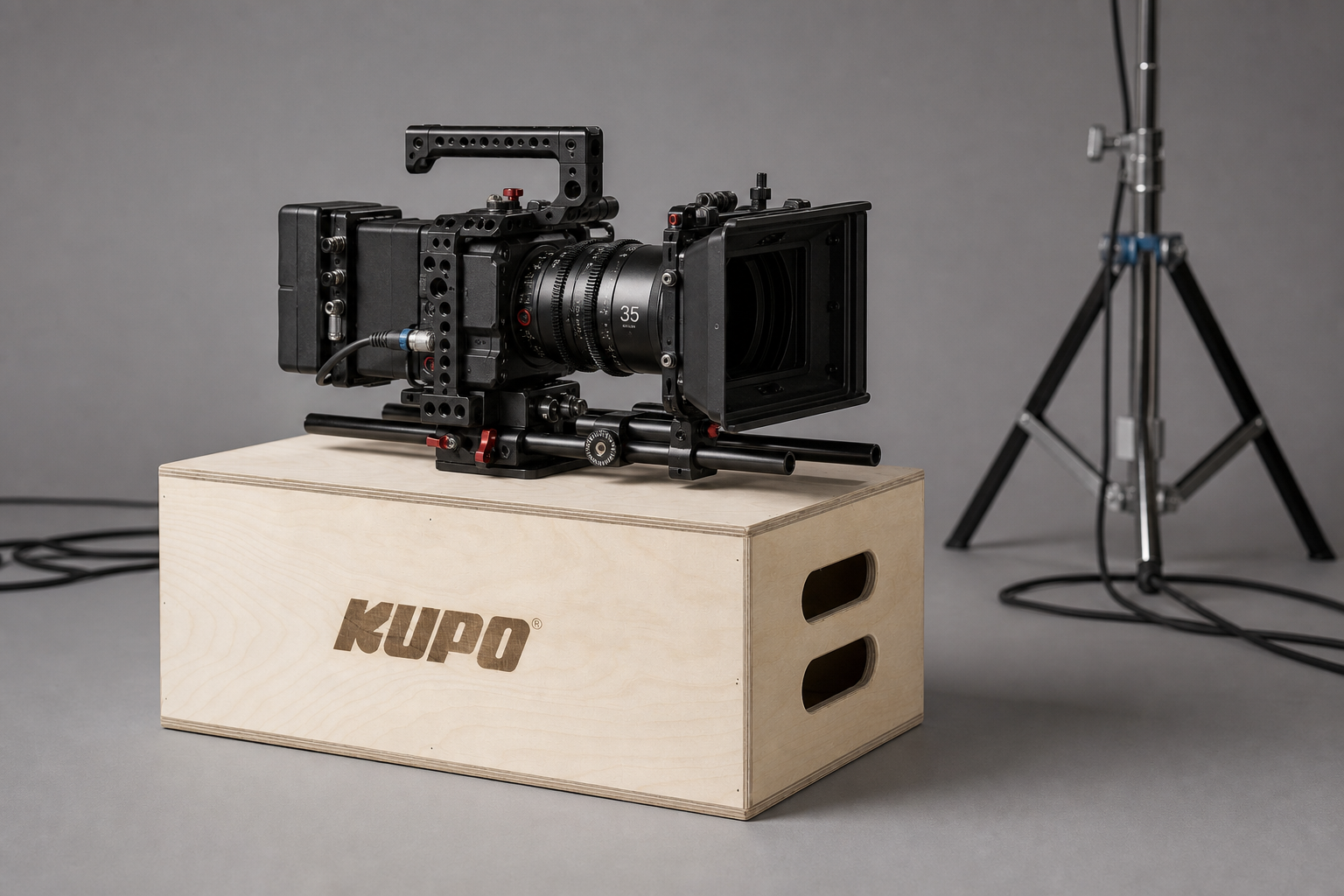 Apple box camera support