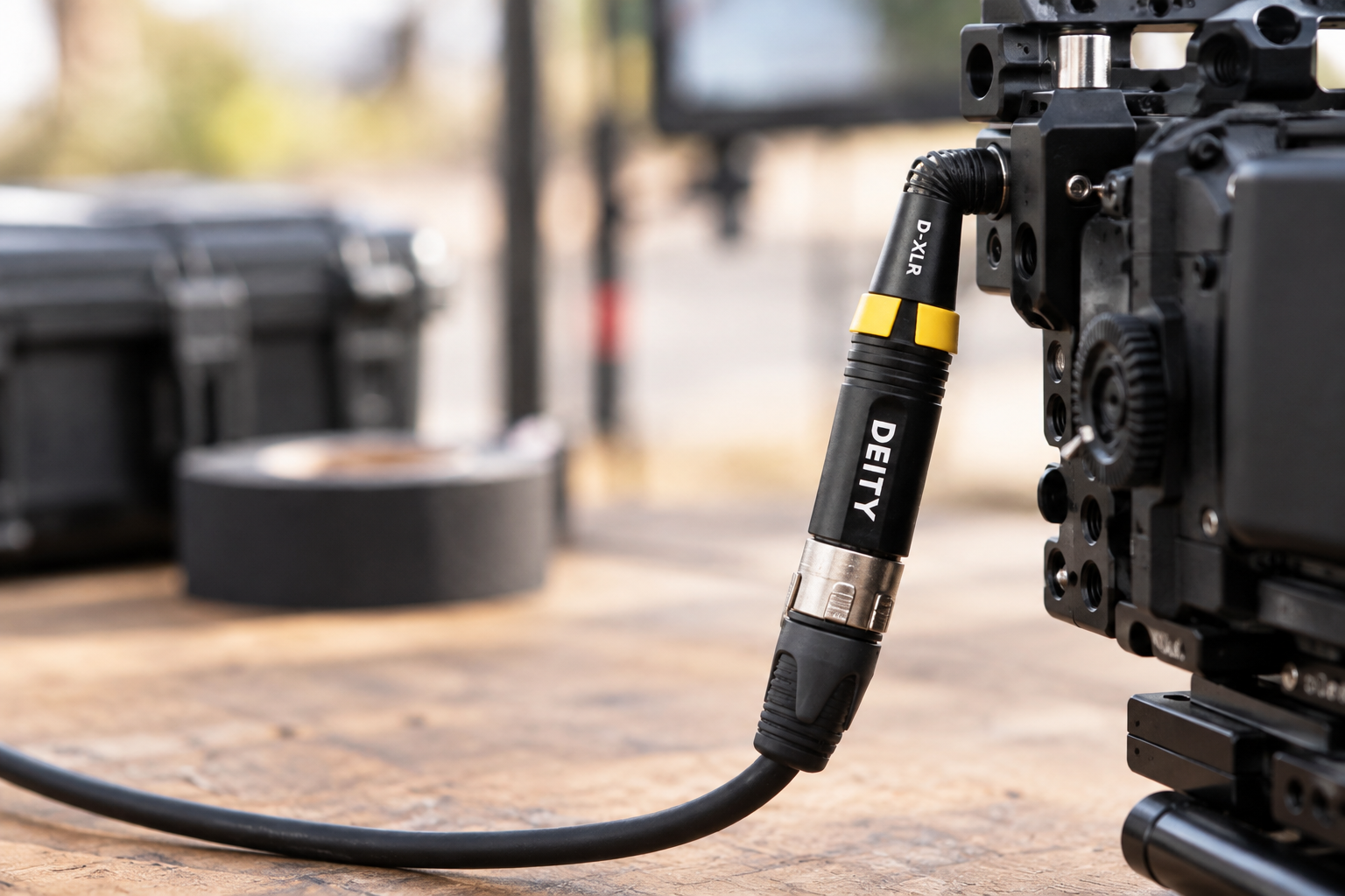 XLR adapter on camera rig
