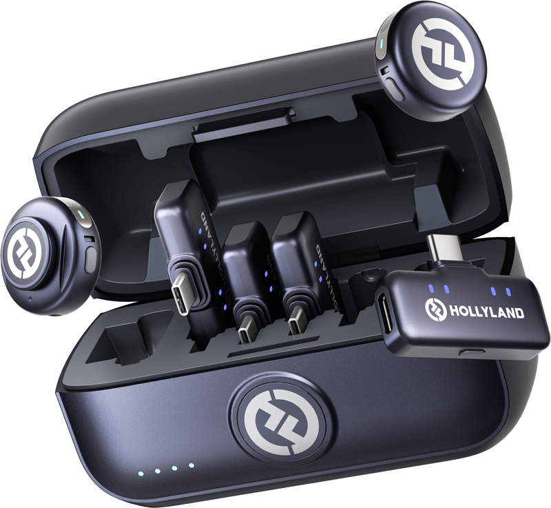 HOLLYLAND Lark M3 Combo 2TX&4RX with 4 x USB-C RX and 2 x Wireless Microphone