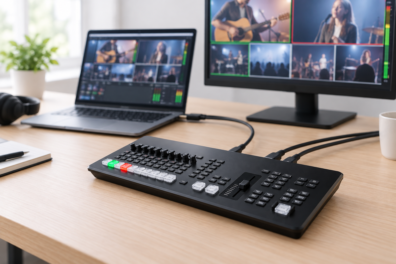 Kompaktne videokommutaator laual