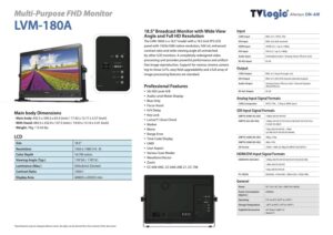 18.5" TVLOGIC LVM-180A FHD stuudio monitor