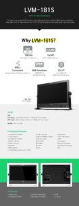 18.5" TVLOGIC LVM-181S FHD stuudio monitor