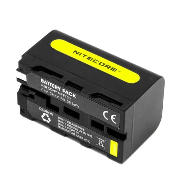 NITECORE NP-F750 camera battery for Sony NP-F, 5200mAh