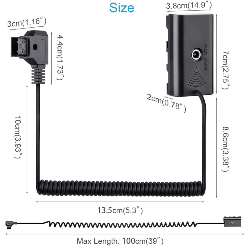 D-Tap to Sony NP-F battery adapter