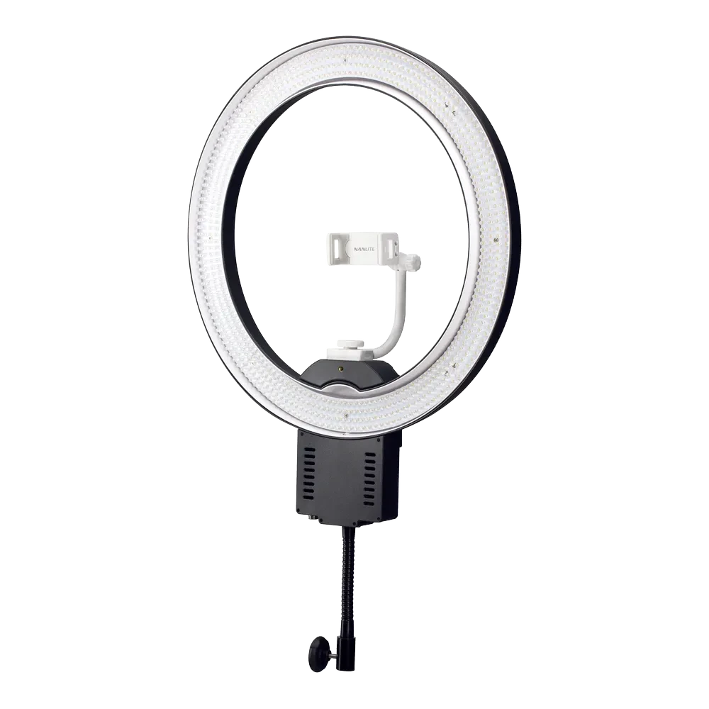 NANLITE Halo19 LED ring light with carrying case