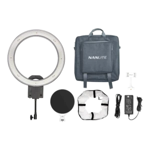 NANLITE Halo19 LED ring light with carrying case