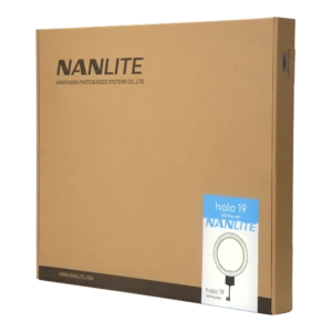 NANLITE Halo19 LED ring light with carrying case