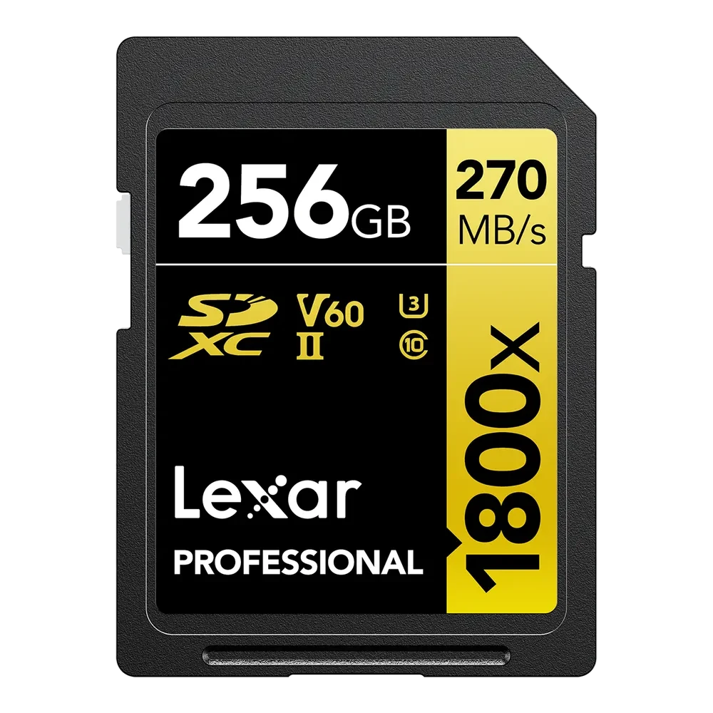 LEXAR Pro 1800x SDXC R270/W180 memory card