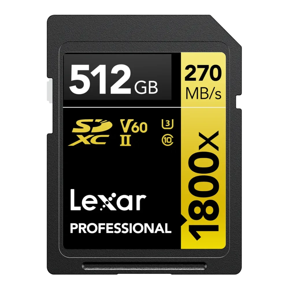 LEXAR Pro 1800x SDXC R270/W180 memory card