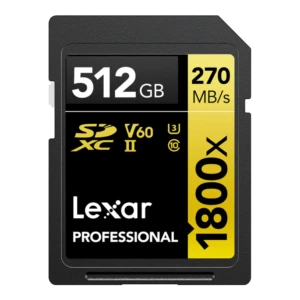 LEXAR Pro 1800x SDXC R270/W180 memory card