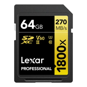 LEXAR Pro 1800x SDXC R270/W180 memory card