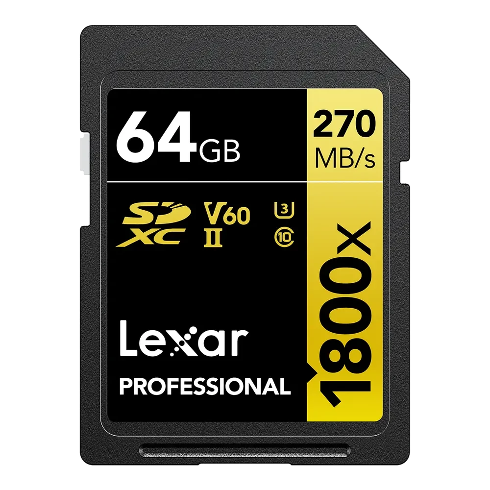 LEXAR Pro 1800x SDXC R270/W180 memory card