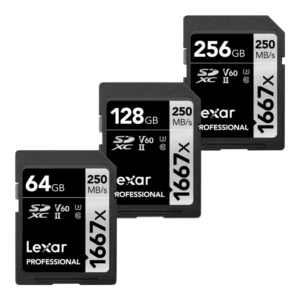 LEXAR Pro 1667x SDXC R250/W120 memory card
