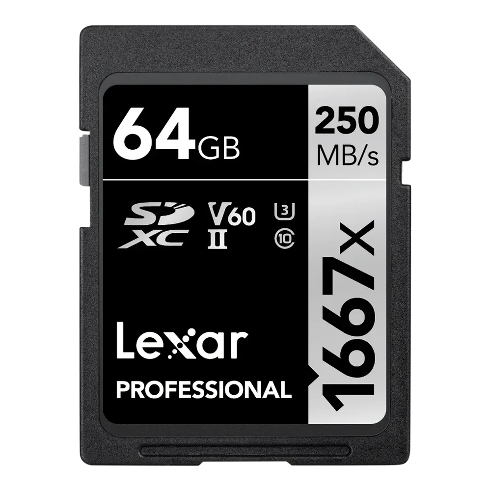 LEXAR Pro 1667x SDXC R250/W120 memory card