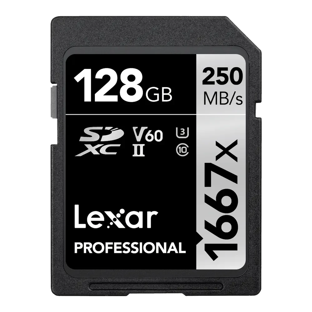 LEXAR Pro 1667x SDXC R250/W120 memory card