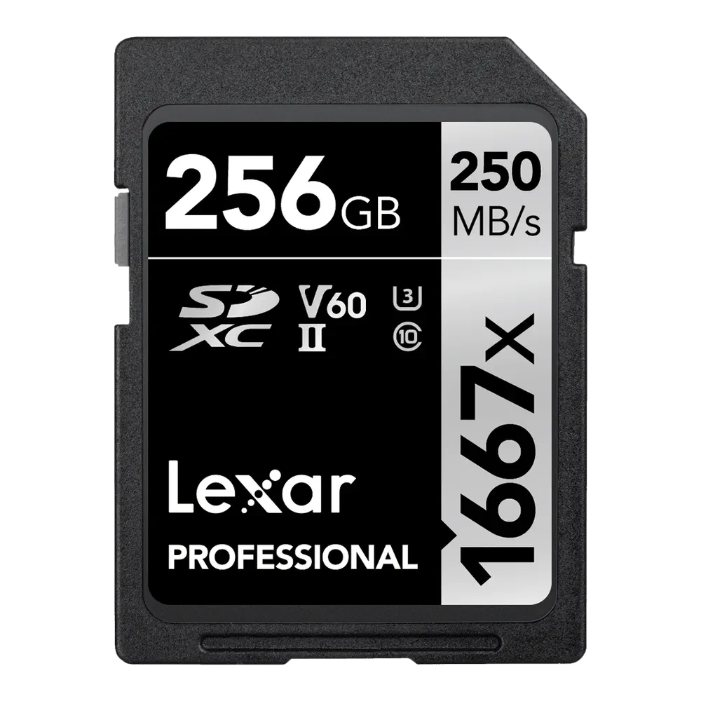 LEXAR Pro 1667x SDXC R250/W120 memory card