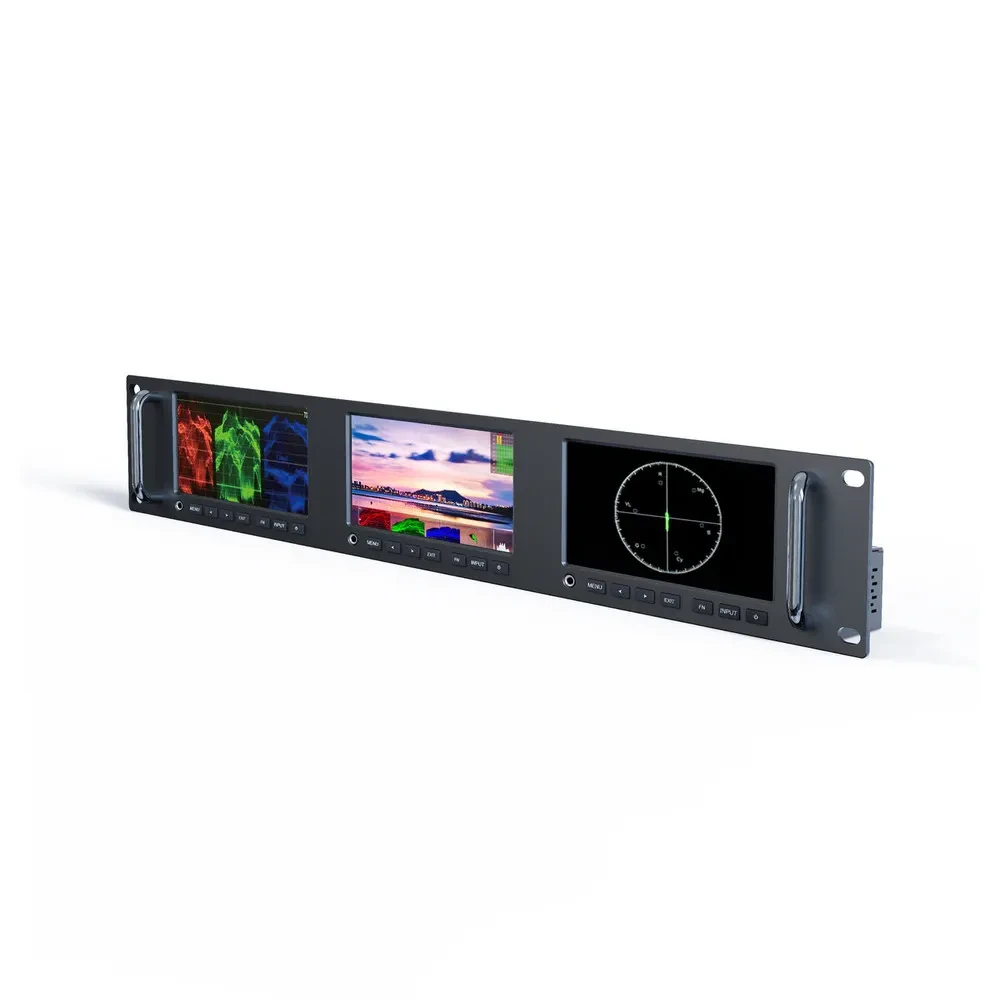 5" LILLIPUT RM-503S 2RU rackmount triple monitor system