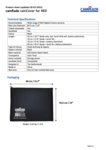 CAMRADE rainCover for RED