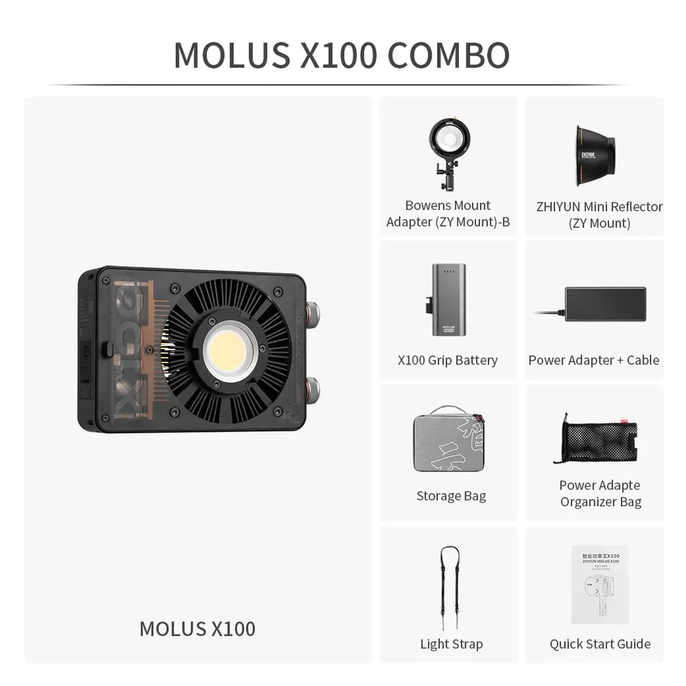ZHIYUN LED Molus X100 COB Light Combo