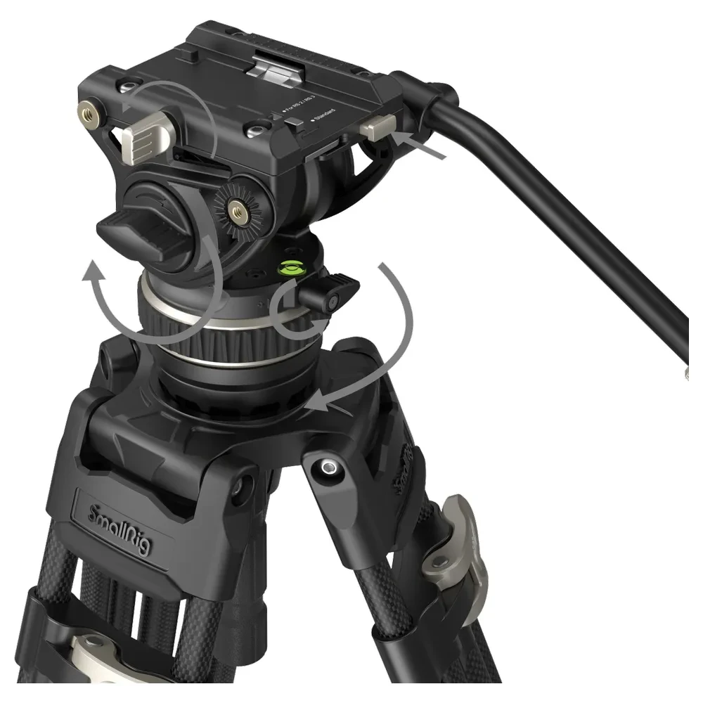 SMALLRIG 3989 Heavy-Duty Carbon Fiber Video Tripod Kit FreeBlazer