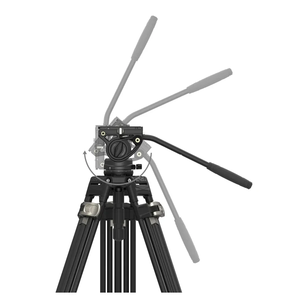 SMALLRIG 4163 Heavy-Duty Aluminium Video Tripod Kit FreeBlazer AD-80