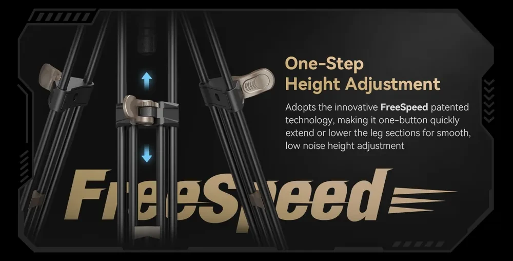 SMALLRIG 4163 Heavy-Duty Aluminium Video Tripod Kit FreeBlazer AD-80