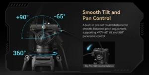 SMALLRIG 4163 Heavy-Duty Aluminium Video Tripod Kit FreeBlazer AD-80