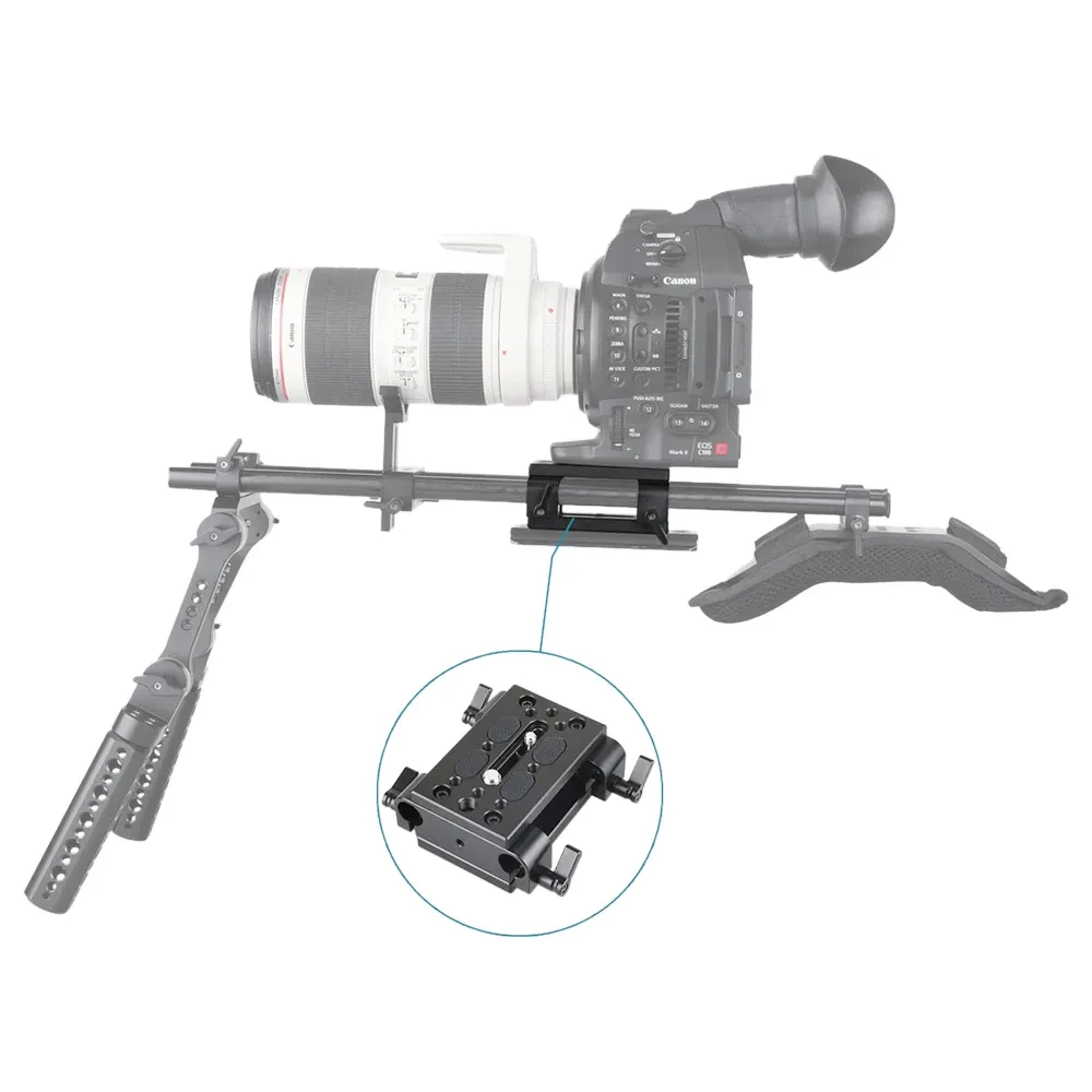 SMALLRIG 1798 Baseplate with Dual 15mm Rod Clamp