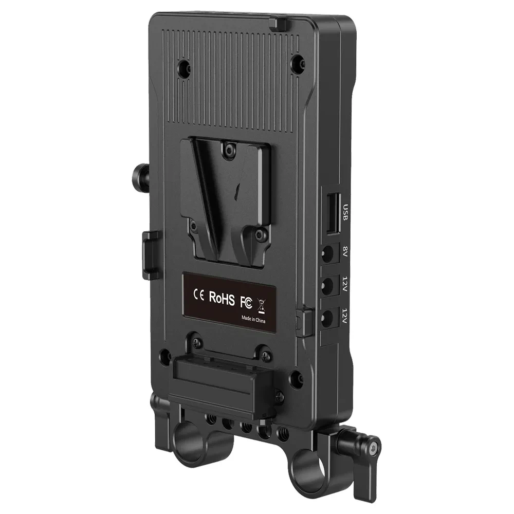 SMALLRIG 3203 Battery Adapter Plate V-Mount with Dual 15mm Rod Clamp