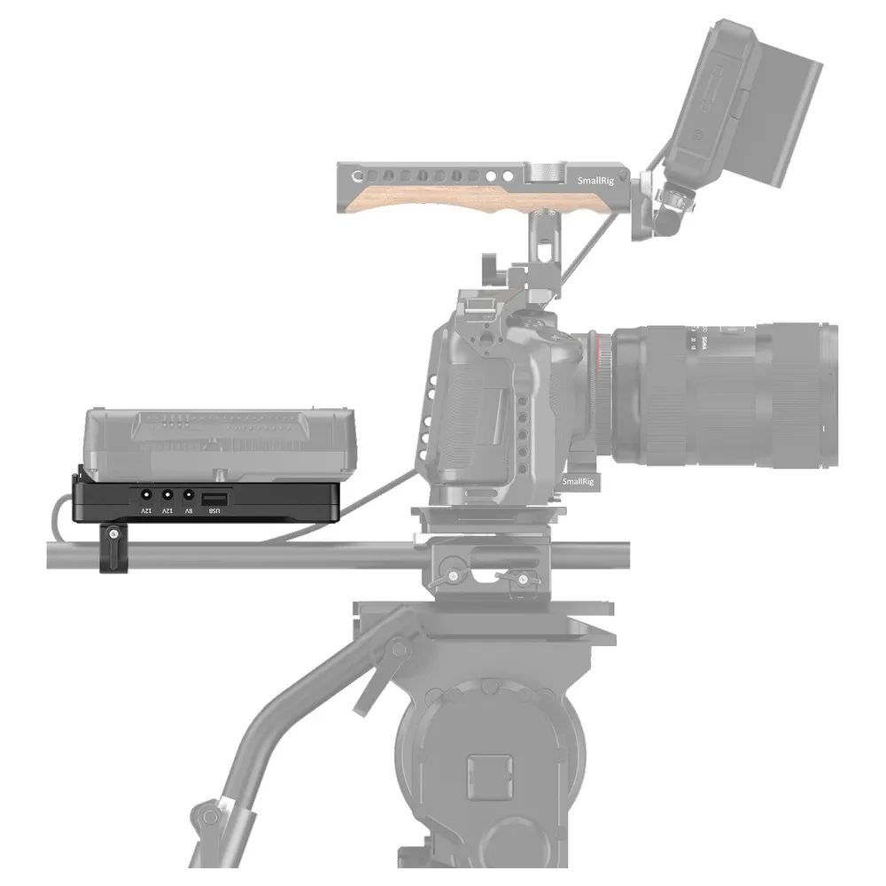 SMALLRIG 3203 Battery Adapter Plate V-Mount with Dual 15mm Rod Clamp