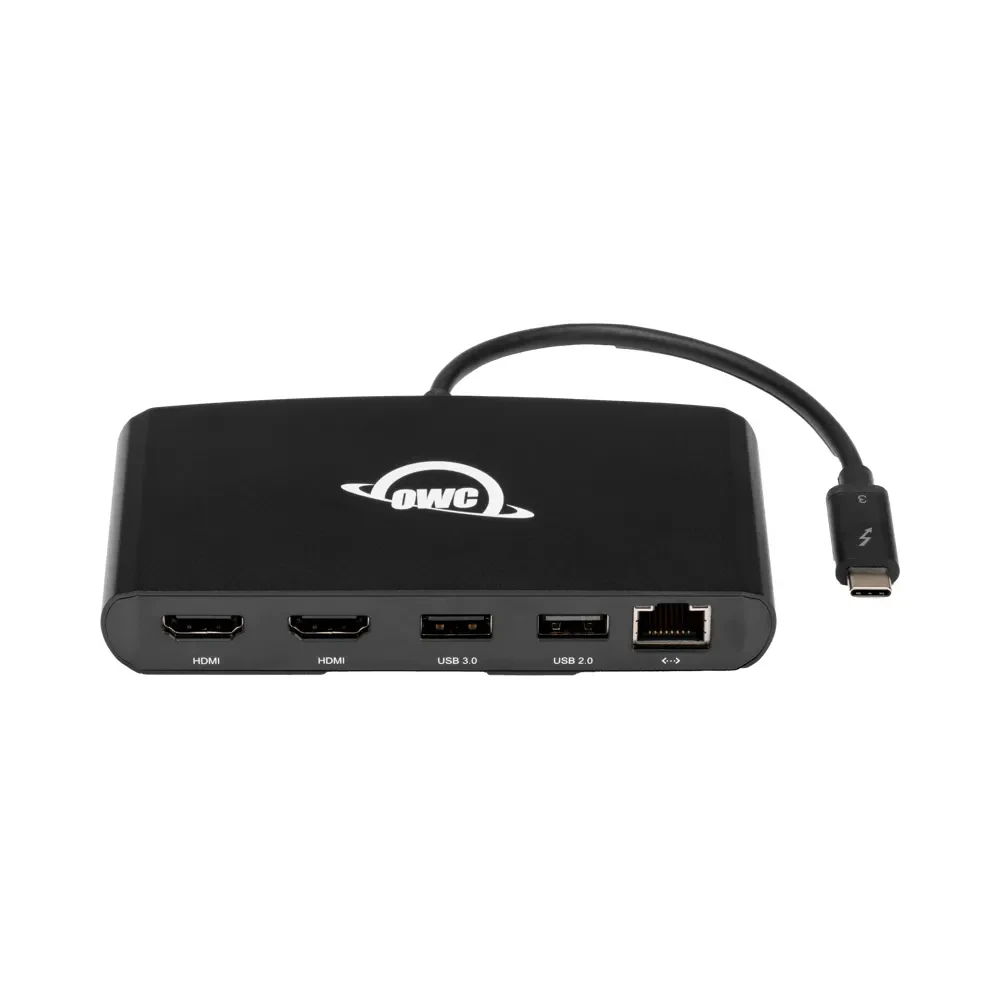 OWC Dock Thunderbolt 3 mini-Dock - 5 Port, 2 x HDMI, feat. 2 x HDMI 4K60, USB 3, USB 2, 1GB Network