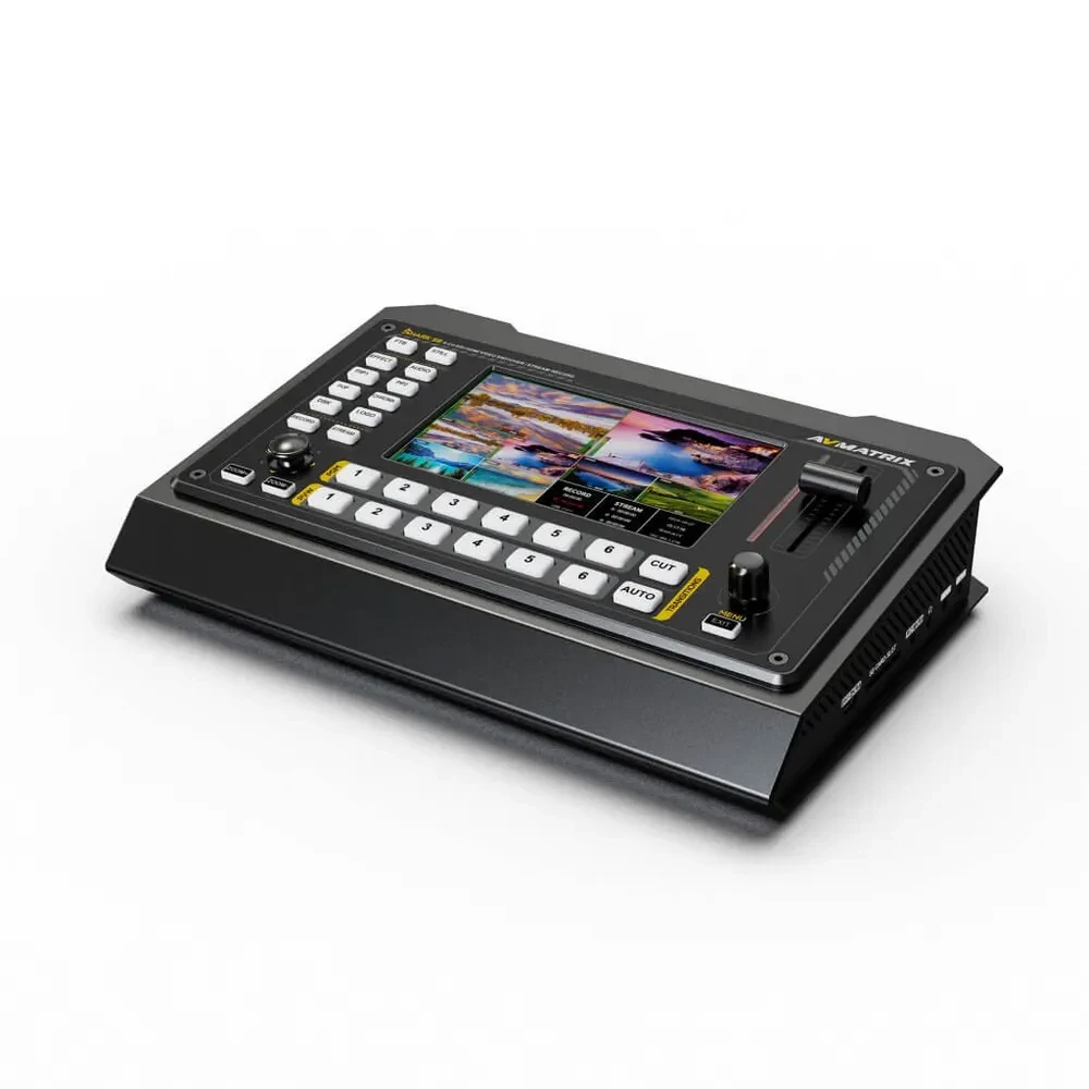 AVMATRIX Shark S6 6-ch HDMI/SDI Video Switcher with Recording and Streaming
