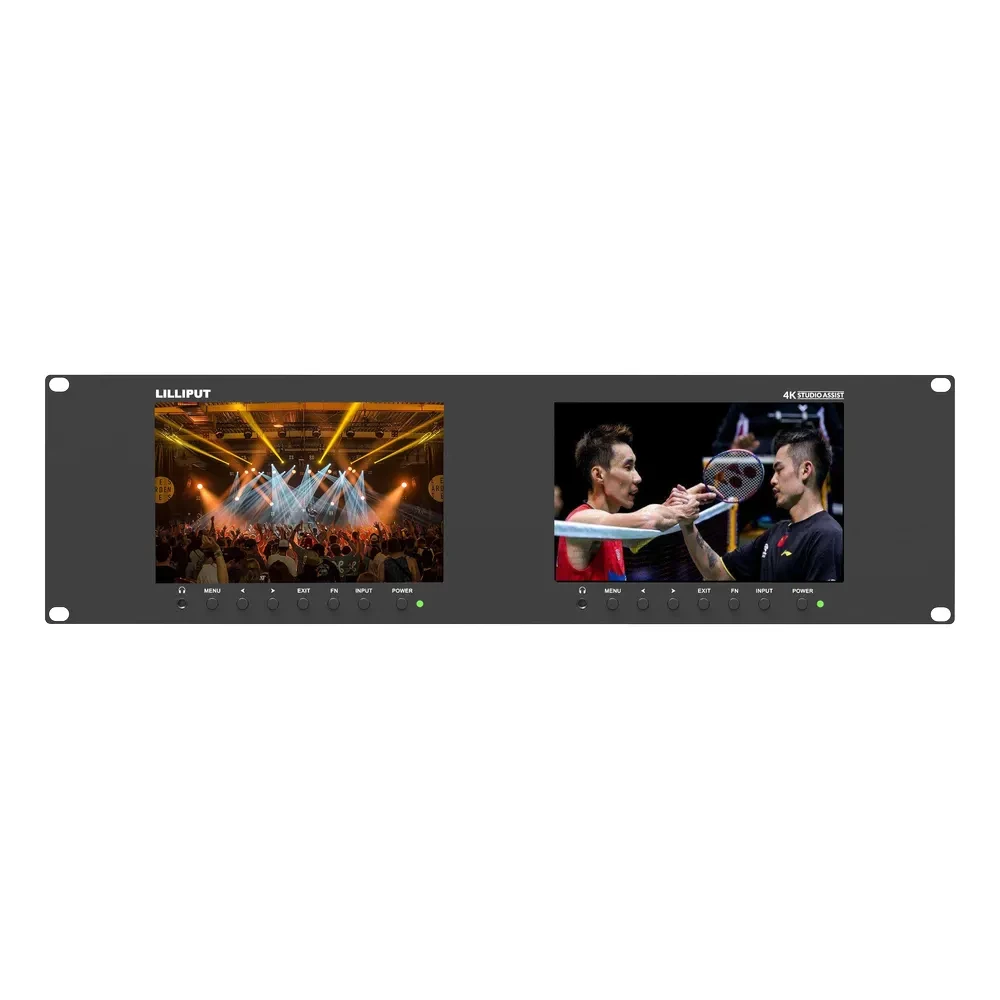 7" LILLIPUT RM-7029S dual 3RU rackmount monitor with 3G-SDI /HDMI 2.0