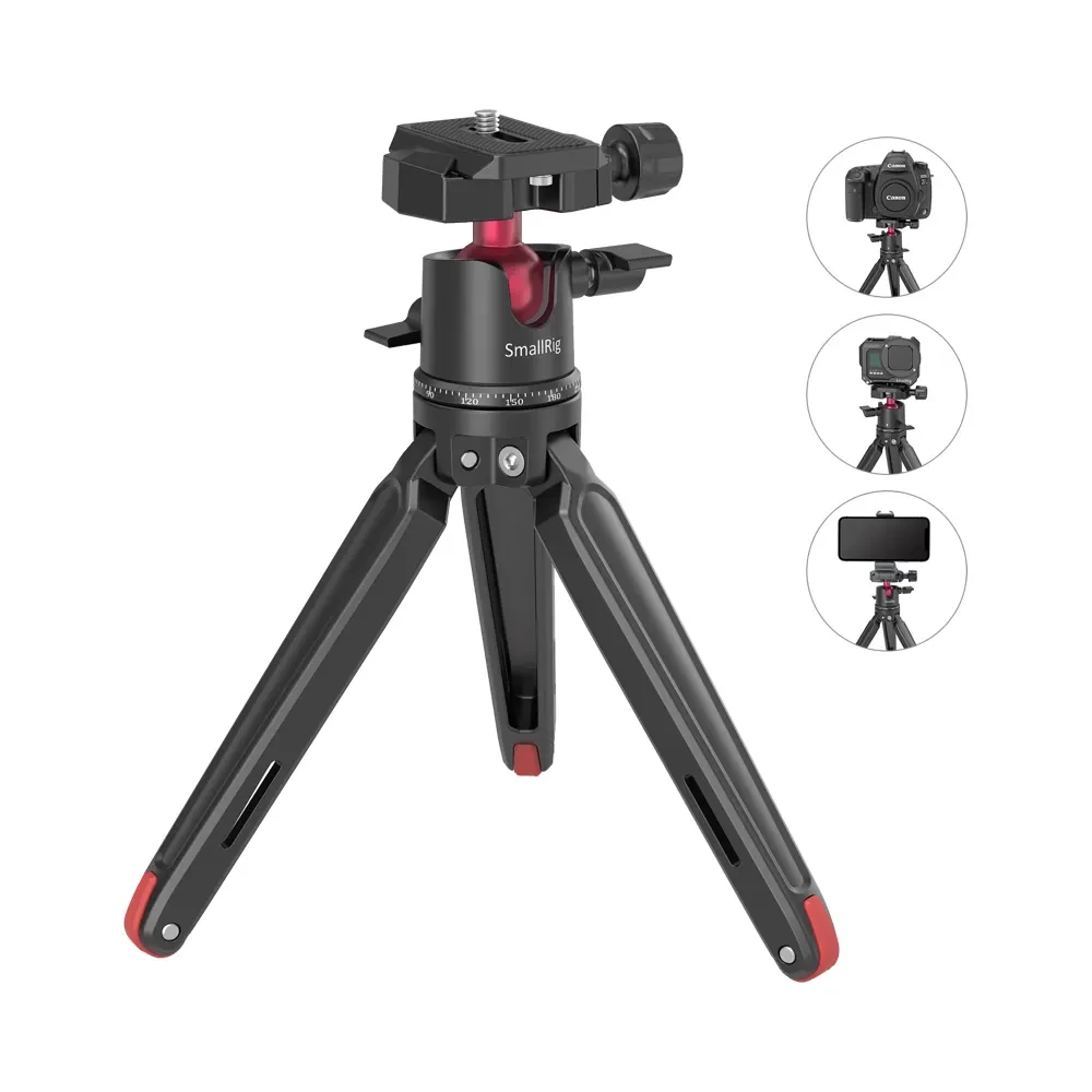 SMALLRIG 2664 Tabletop Minitripod with Panoramic Ballhead