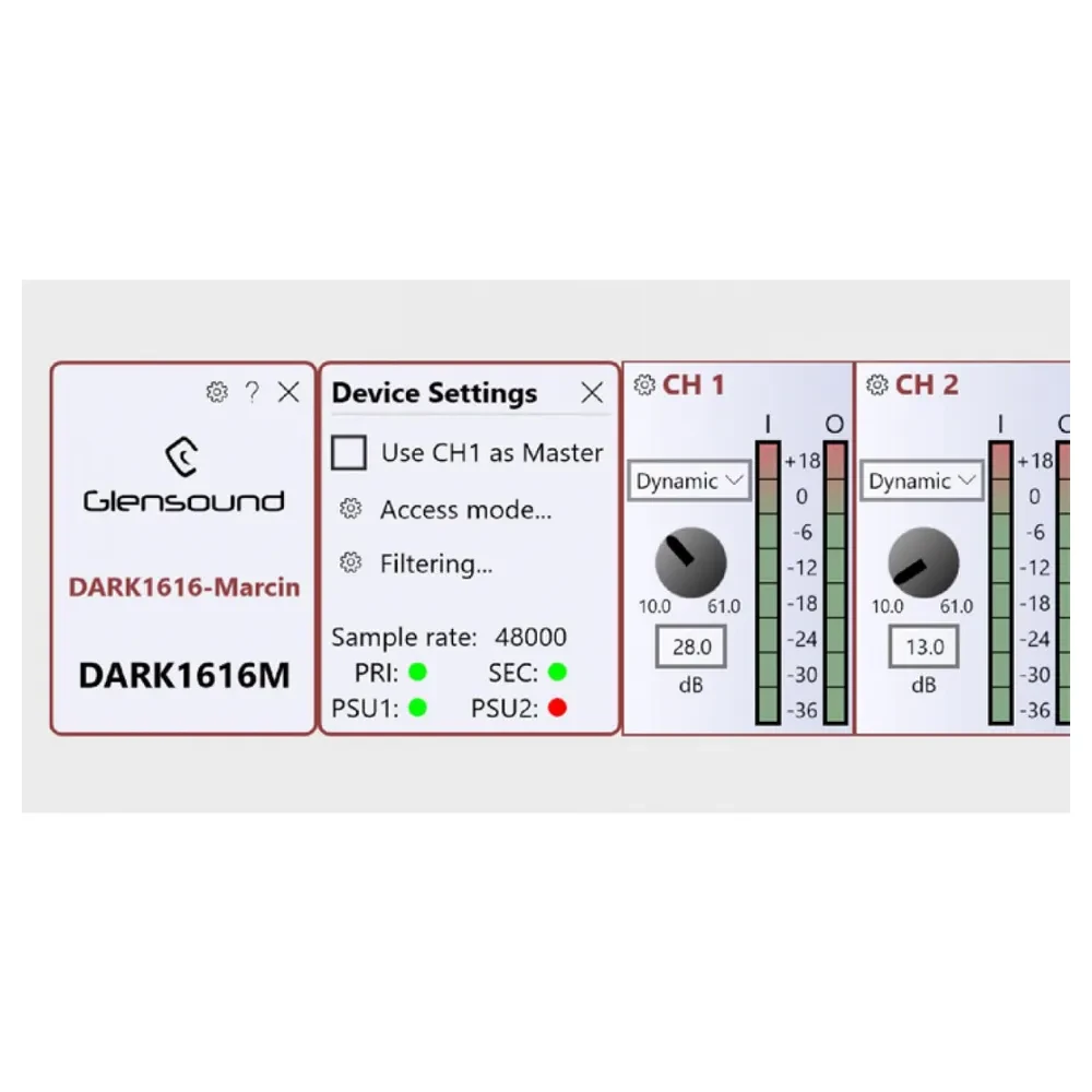 GLENSOUND DARK1616M network audio interface