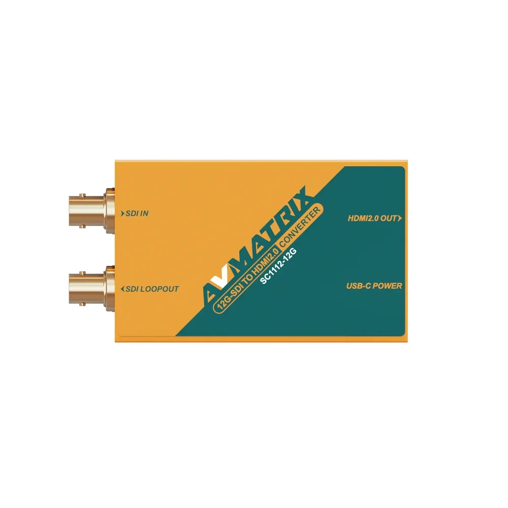 AVMATRIX SC1112-12G 12G-SDI to HDMI2.0 4K broadcast converter