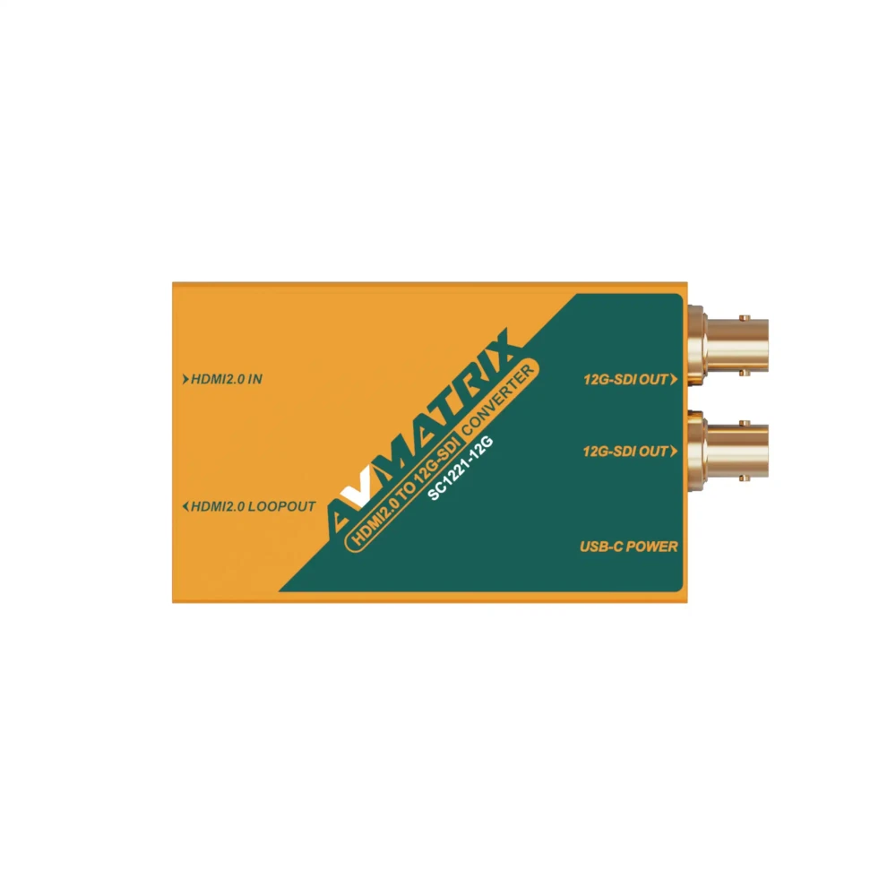 AVMATRIX SC1221-12G HDMI2.0 to 12G-SDI 4K broadcast converter