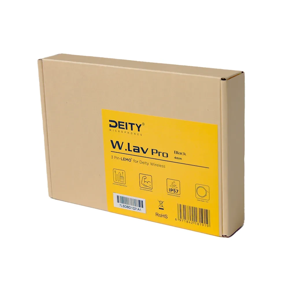 DEITY W.Lav Pro 3 Pin Lemo Lavalier Microphone (Black)