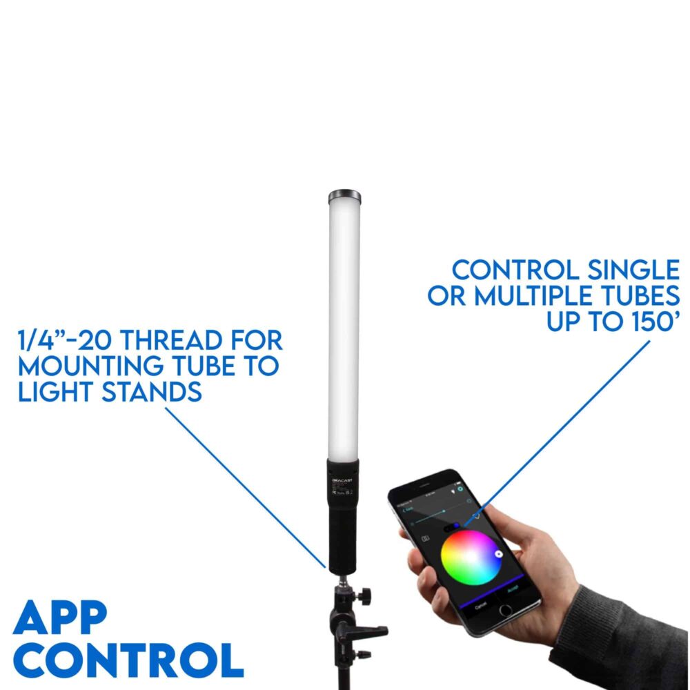 DRACAST X Series LED400 Light Tube RGBWW Light Stick (20W)